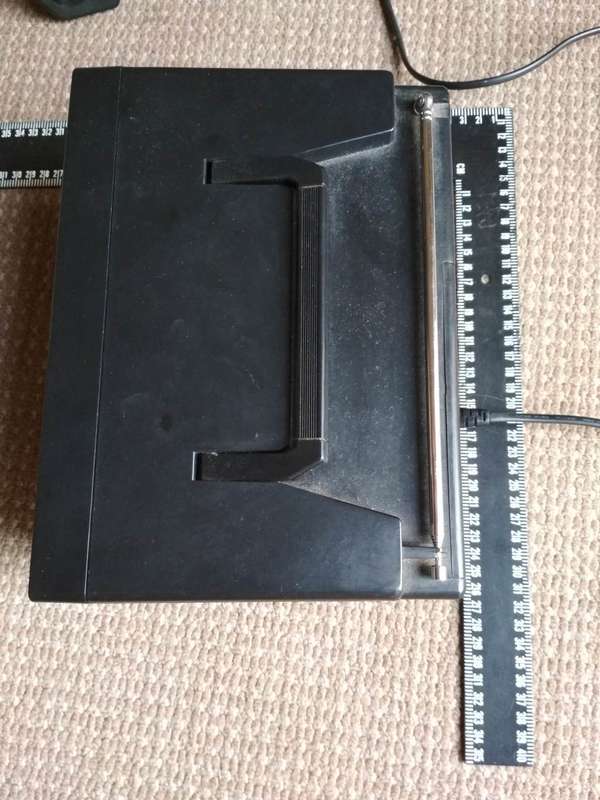 Vintage Tedelex 5` Black & White Portable TV, Radio & Simulcast (Tested & Working)