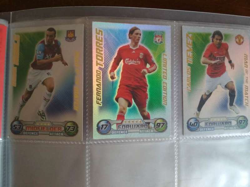 Match Attax Collector binder Soccer Trading Cards and playing pitch