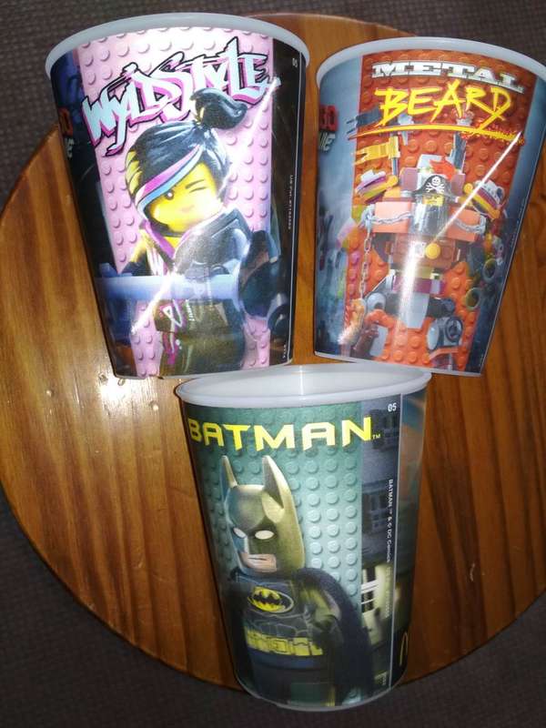 Lego Movie McDonald`s Cups Lenticular Changing Graphics Bundle