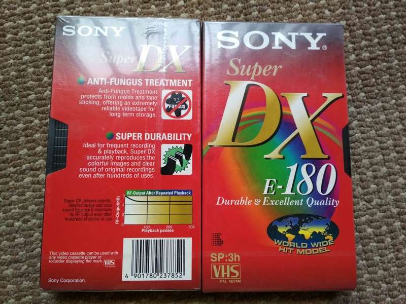 Sony Super DX E-180 Brand New VHS Tapes Bundle