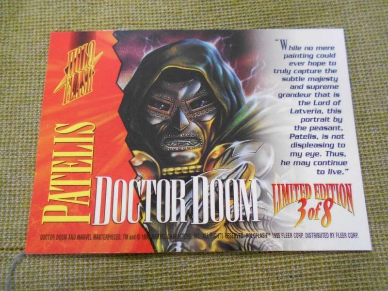 1995 FLEER MARVEL MASTERPIECE HOLOFLASH - LIMITED EDITION #3 DOCTOR DOOM