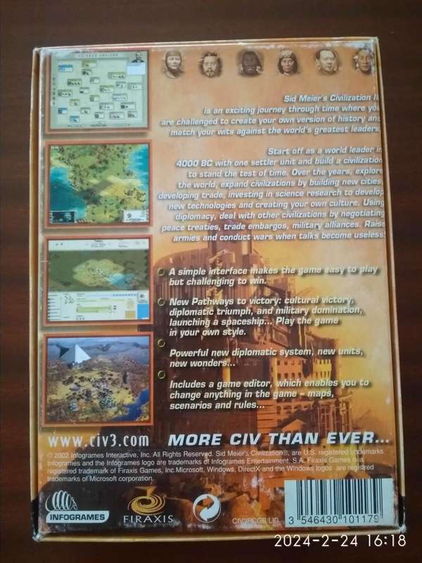 Vintage Sid Meier`s Civilization III (PC) Complete in box