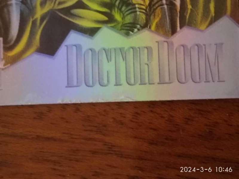 1995 FLEER MARVEL MASTERPIECE HOLOFLASH - LIMITED EDITION #3 DOCTOR DOOM