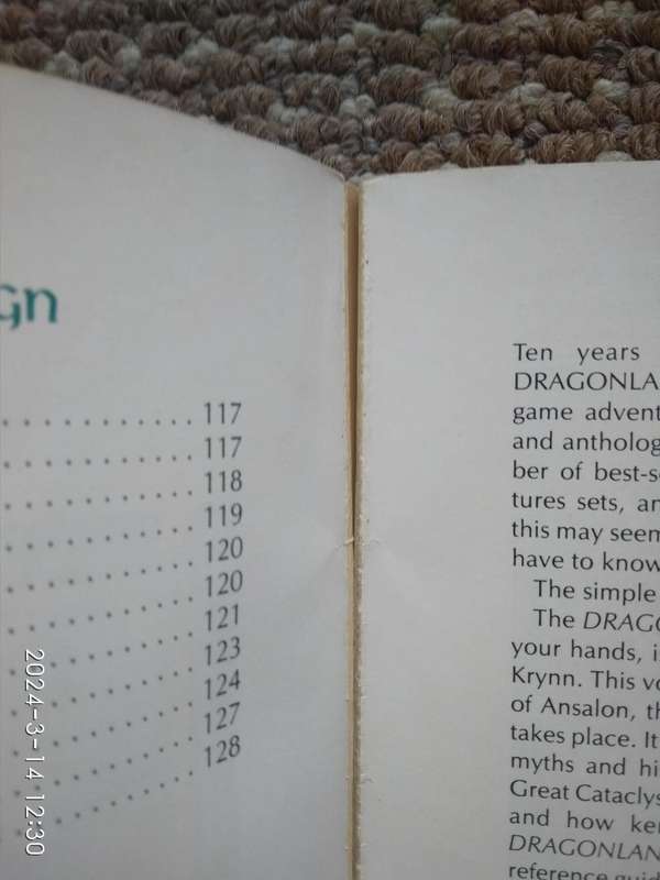 Vintage 1993 Advanced Dungeons & Dragons 2nd edition Player`s Guide to the Dragon Lance Campaign