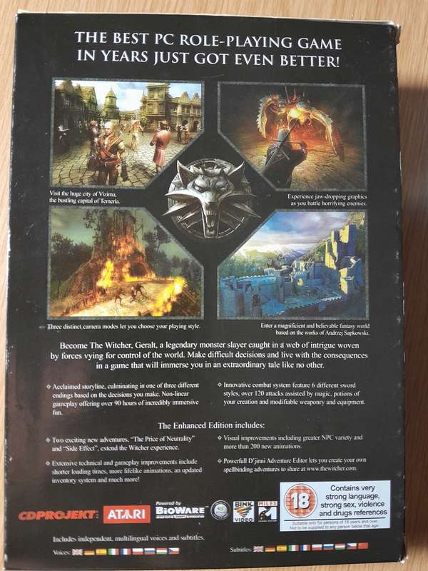 The Witcher Enchanced Edition CIB With Guides & Bonus DVDs & Content