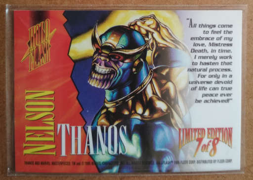 1995 Fleer Marvel Masterpiece Holoflash - Limited Edition #7 Thanos