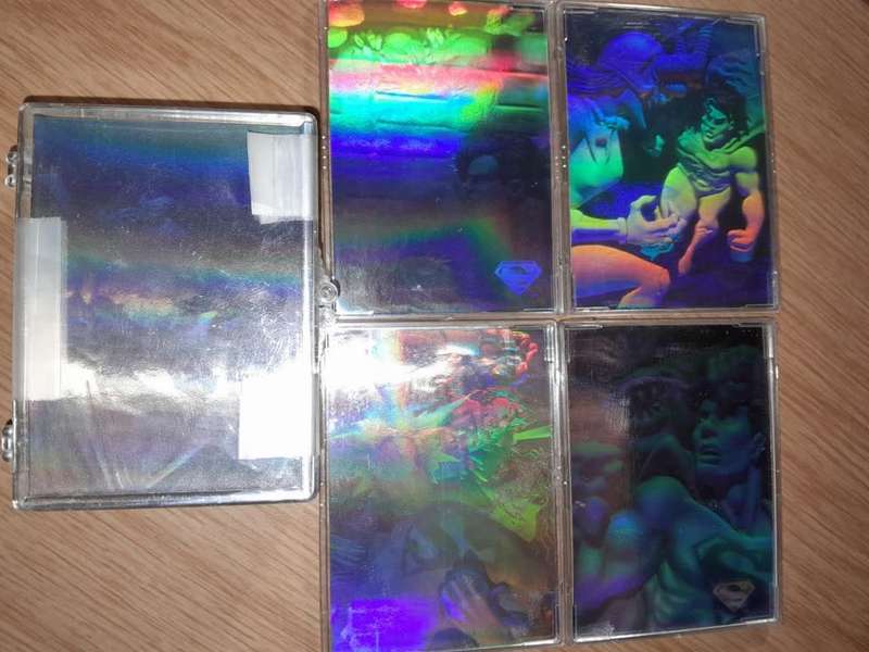 1996 SKYBOX DC Superman SILVER Hologram & Silver HoloAction (chase) trading cards
