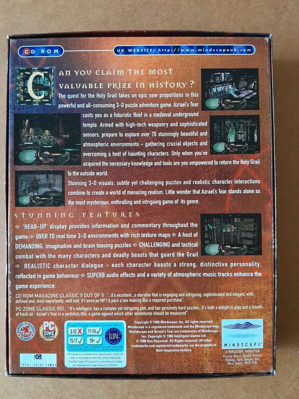 Azrael`s Tear Big Box PC-CD Game With Manual (Mindscape)