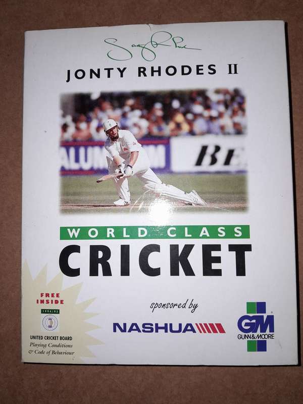 Jonty Rhodes 2 World Class Cricket PC Game Big Box - Stiffy Disc