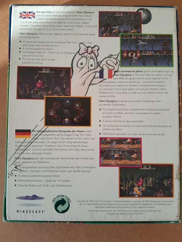 Alien Olympics - Mindscape - Big Box Edition PC-CD Game