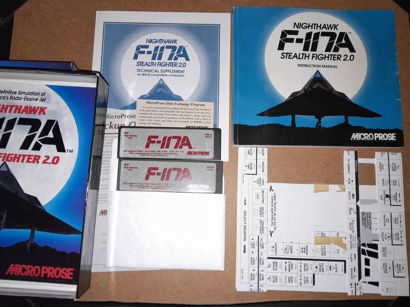 Nighthawk F-117A Stealth Fighter 2.0 Micro Prose PC Game 3.25` (Stiffy) Discs