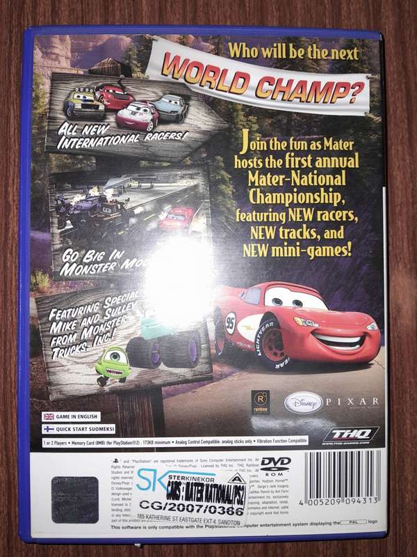 PS2 Cars: Mater-National Championship (Disney Pixar) Playstation 2 Game (CIB)