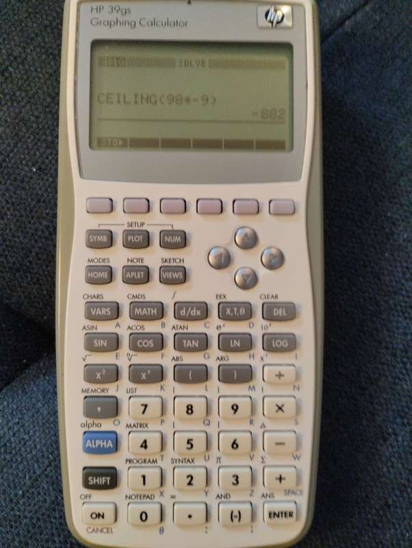 HP Graphing calculator 39gs