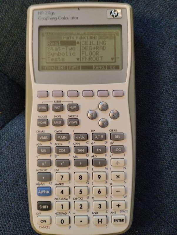 HP Graphing calculator 39gs
