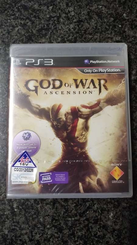 God Of War Ascension PS3 New + free GOW3 white label