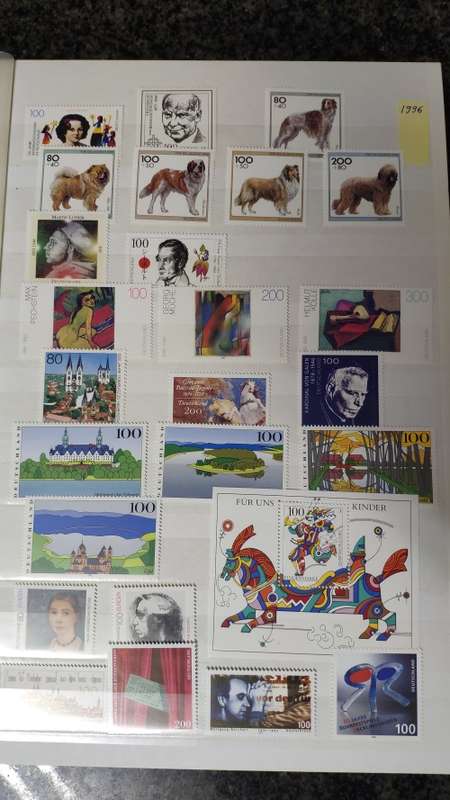 German stamps and mini-sheets in decent album