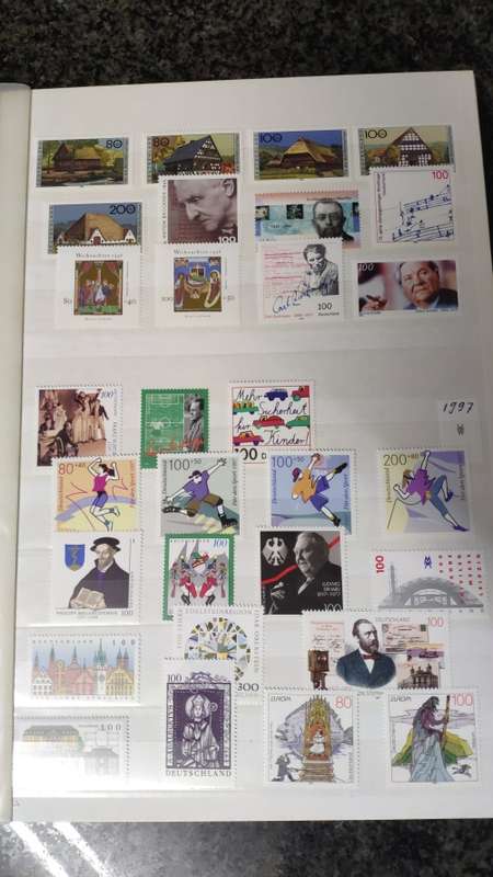 German stamps and mini-sheets in decent album