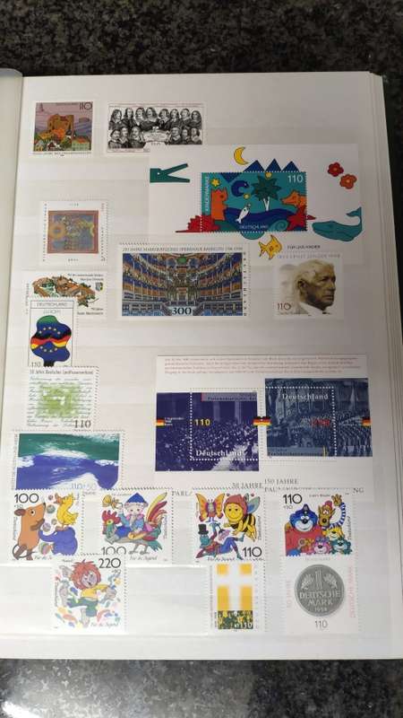 German stamps and mini-sheets in decent album