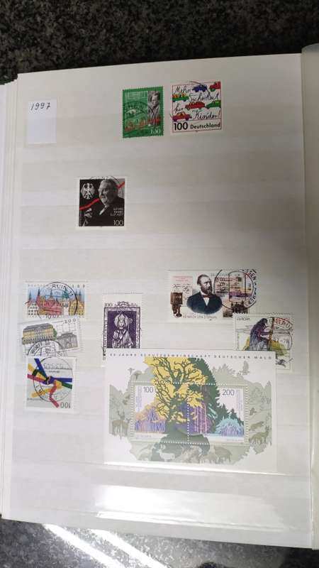 German stamps and mini-sheets in decent album