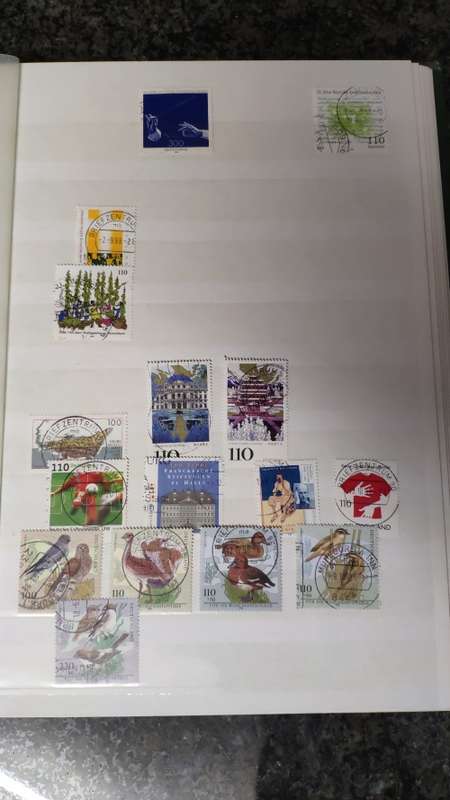 German stamps and mini-sheets in decent album