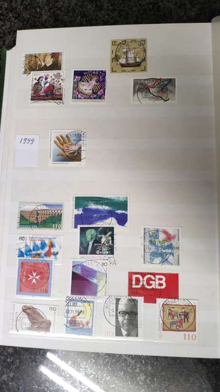 German stamps and mini-sheets in decent album
