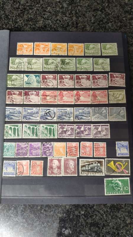 Album in good condition with stamps from Switzerland, Belgium and Austria