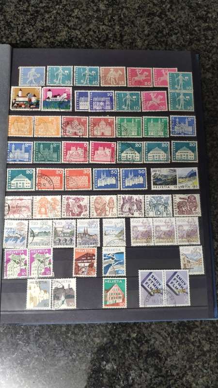 Album in good condition with stamps from Switzerland, Belgium and Austria