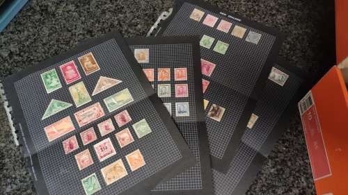 Shoe box full of stamps from all over the world