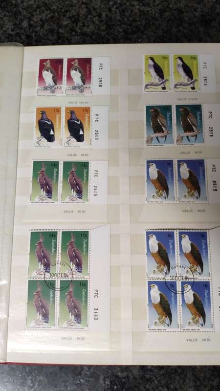Zimbabwe controls, singles and mini-sheets in album