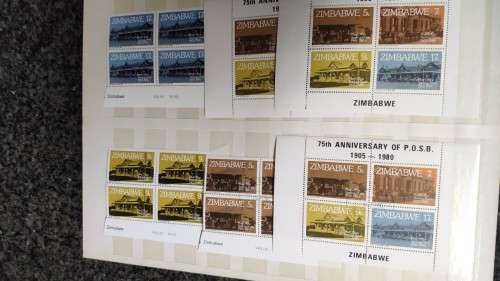 Zimbabwe controls, singles and mini-sheets in album