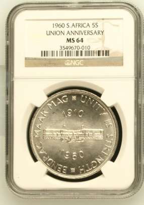1960 S.Africa 5S Union Anniversary  by NGC