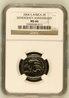 2004 S.Africa 2R Democracy Anniversary grade by NGC