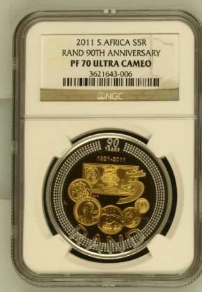 2011 S.Africa S5R 90th Anniversary by NGC ( Highest Grade )