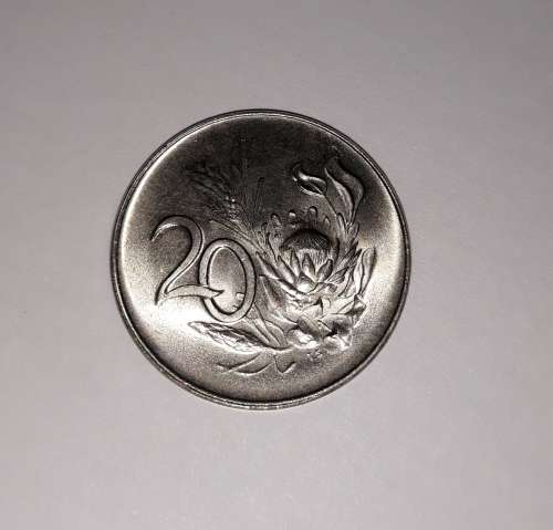 1965 20c coin  - Afrikaans Legend