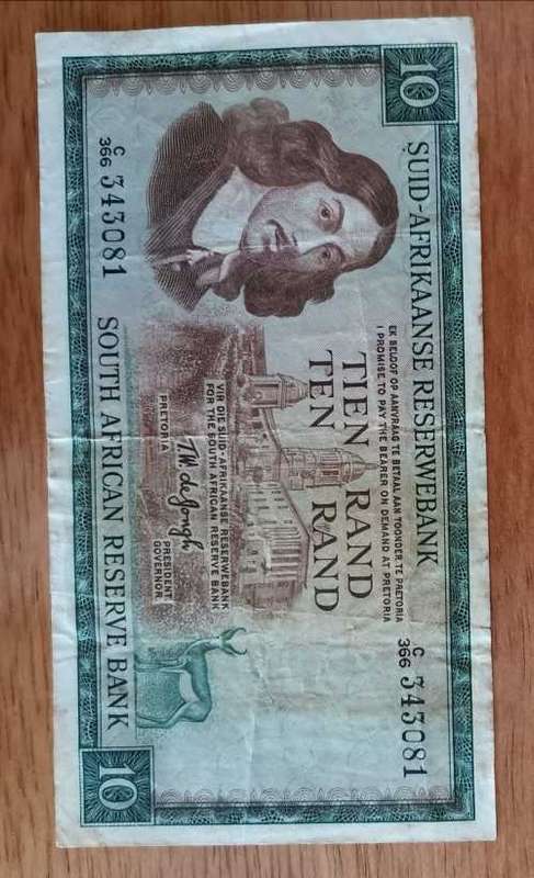 OLD SA R10 BANKNOTE