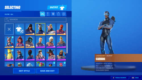 Fortnite Account with 24 Skins + 10 Victory Royale Umbrellas, Lynx, Drift, Carbide