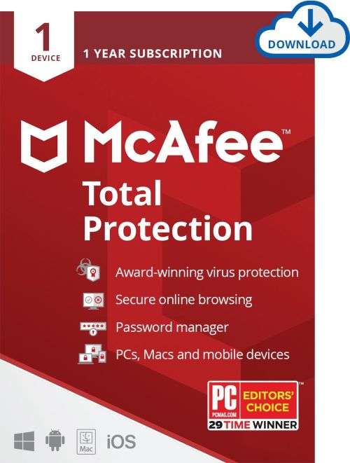 McAfee Total Protection 5 Years 1 Devices