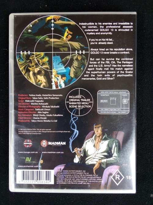 Japanese Anime\Manga Golgo 13 The Professional 2002 DVD R1200+ RARE