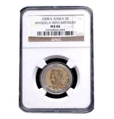 Mandela R5 2008 Birthday - NGC graded MS66
