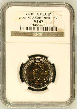 MS 67 Mandela Birthday R5 2008