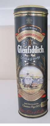 Glenfiddich tin - excellent condition/beautifully decorated