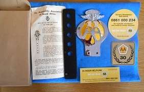 Vintage AA badge - brand new in box + instructions + AA stickers