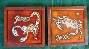 Cancer, Scorpio - Lieberman Pottery Tiles