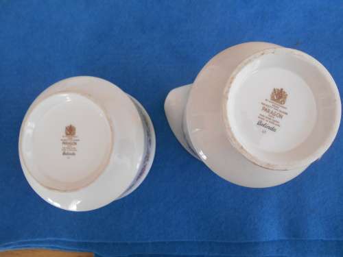 Milk Jug and sugar bowl - Paragon Fine Bone China - Belinda pattern
