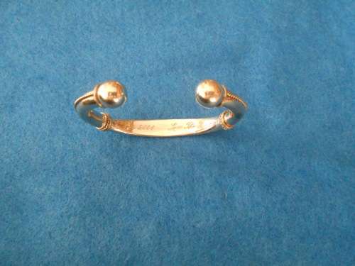 Silver cuff bracelet - engraved