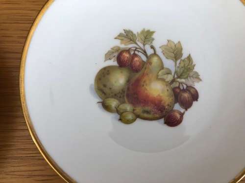 Bavarian fruit plates (Alboth & Kaiser, Germany) x 6, serving platter x1