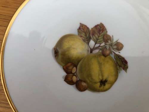 Bavarian fruit plates (Alboth & Kaiser, Germany) x 6, serving platter x1