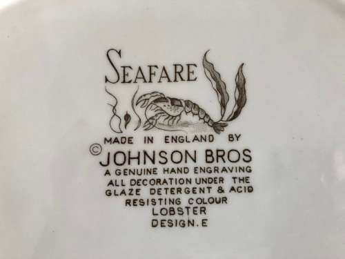 Johnson Brothers : 12 piece `Seafare` fish set of 2 serving platters and 10 dinner plates