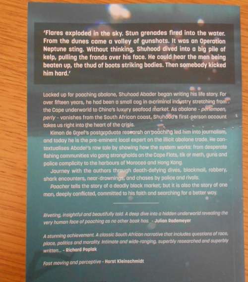 POACHER: confessions from the abalone underworld, by Kimon de Greef and Shuhood Abader (SIGNED)