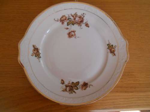 Kobenhavns Porzellain Maleri (KPM) - antique hand decorated cake plate (Denmark)